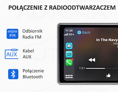Multimedialne Centrum Samochodowe z CarPlay AndroidAuto + Kamera Cofania (HIT 2025)