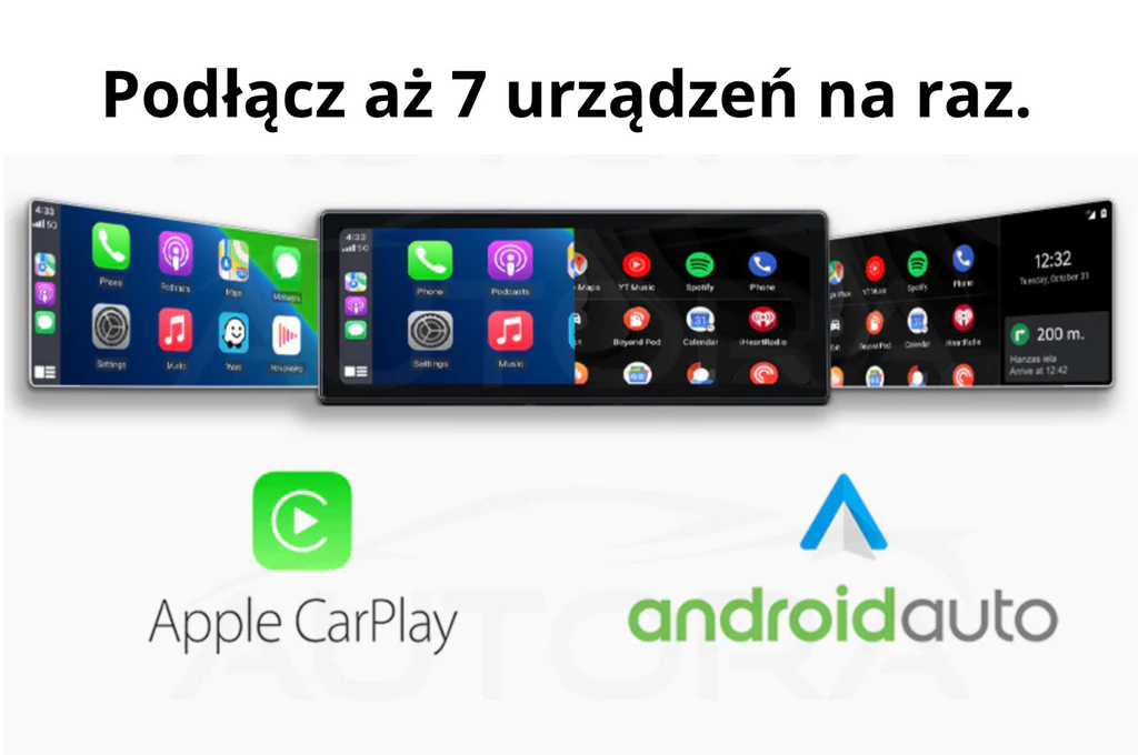 Multimedialne Centrum Samochodowe z CarPlay AndroidAuto + Kamera Cofania (HIT 2025)